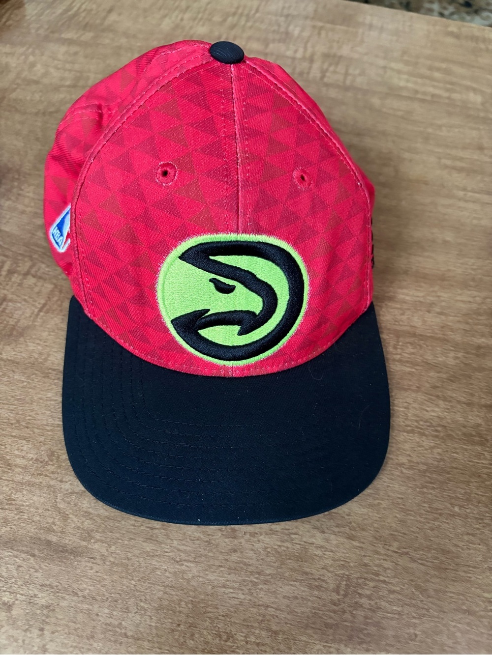 adidas Red and Black Snapback with Neon Green Accent